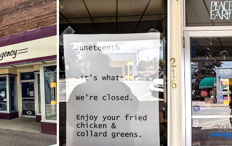 Insurance Agency Over Controversial Juneteenth Sign